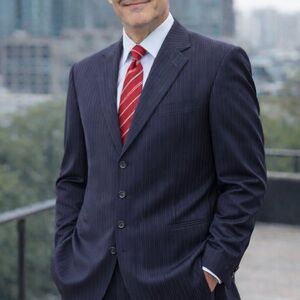 Kasper Men’s Pure Wool Pinstripe Suit 44R – Navy – Classic Business Suit